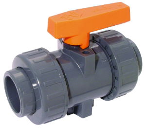 Vale® ABS industrial double union ball valve with FPM seals 