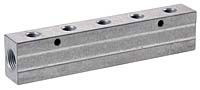 Vale® 1/8BSP Inlet Single Aluminium Manifold with M5 Outlets