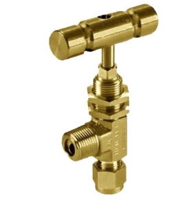 Ham-Let® H-395U Brass Male to Let-Lok® Needle Valve Angle V Stem