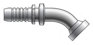 Gates GlobalSpiral™ SAE Flange 45° Swept Elbow Code 62