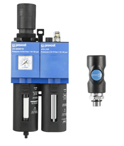 Prevost Filter-Regulator-Lubricator - 2 Units with Safety Quick Coupling