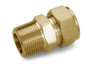 Ham-Let Let-Lok® brass metric BSPT male connector 