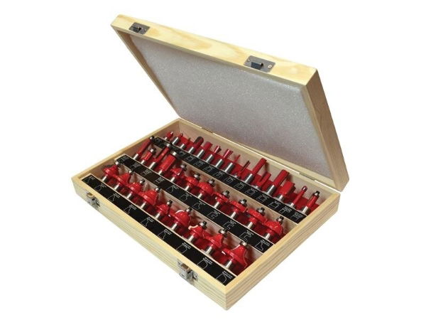 ROUTER BIT SET OF 35 TCT 1/2IN SHANK