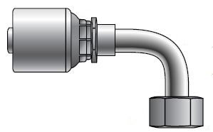 Gates MegaCrimp® Medium Drop Female JIC 90° Elbow Coupling