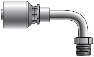 Gates MegaCrimp® Male SAE Inverted 45° Cone 90° Couplings