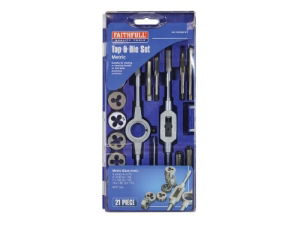 METRIC TAP & DIE SET OF 21 CARBON STEEL