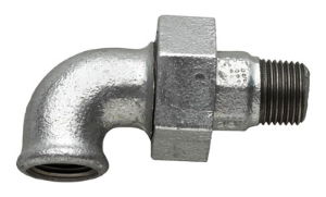 Vale® DIN standard galvanised male female union elbow